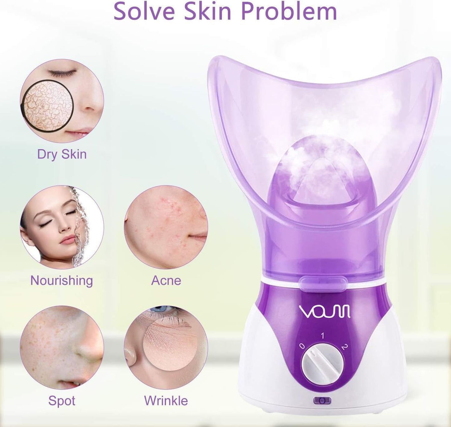 جهاز بخار الوجه الذكي — سر البشرة النظيفة والمشرقة للرجال والنساء